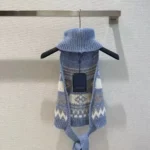 Louis Vuitton Women Alpine Knit Crop Top-Blue 1AKWSE