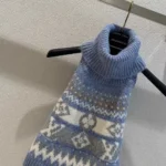 Louis Vuitton Women Alpine Knit Crop Top-Blue 1AKWSE