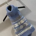 Louis Vuitton Women Alpine Knit Crop Top-Blue 1AKWSE