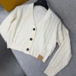 Louis Vuitton Women Cropped Cable Knit Cardigan 1AKWK6