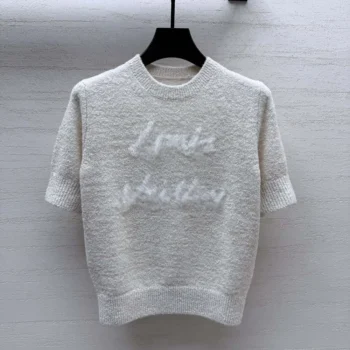 Louis Vuitton Women Cursive Signature Knit Top 1AKWOM