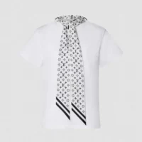 Louis Vuitton Women Signature Scarf Detail T-Shirt 1AKXMV