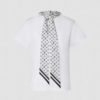 Louis Vuitton Women Signature Scarf Detail T-Shirt 1AKXMV